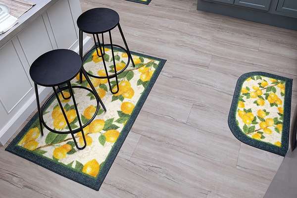 Lemon Rug in Kitchen for Lemon Kitchen Decor Ideas