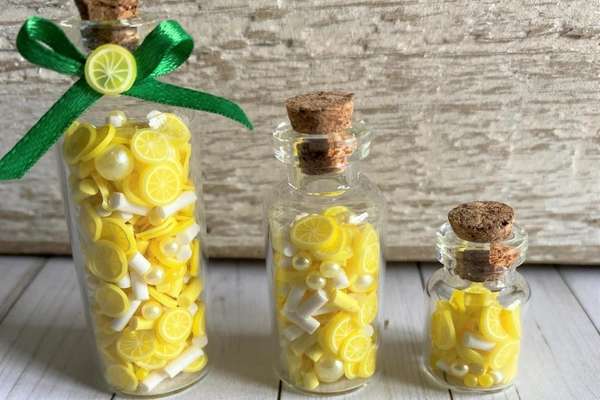 Mini Lemon Jars for Lemon Kitchen Decor Ideas