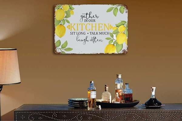 Personalized Lemon Decor Kitchen Sign