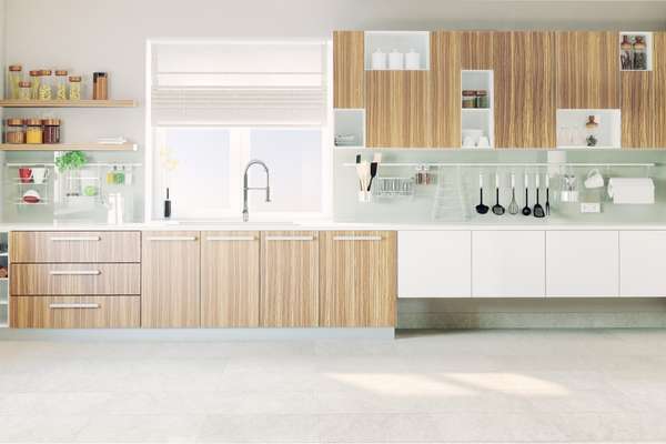 Kitchen Flooring Ideas With White Cabinets White Tile Flooring
