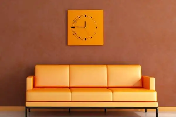 Set up a Wall Clock for Brown Living Room Ideas